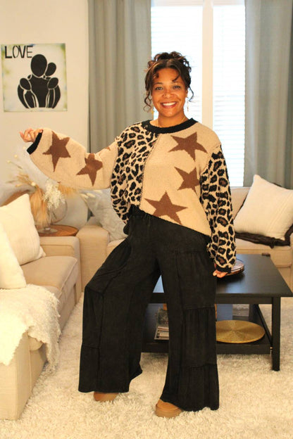 Starry Cat Patches Sweater