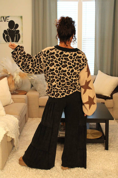 Starry Cat Patches Sweater