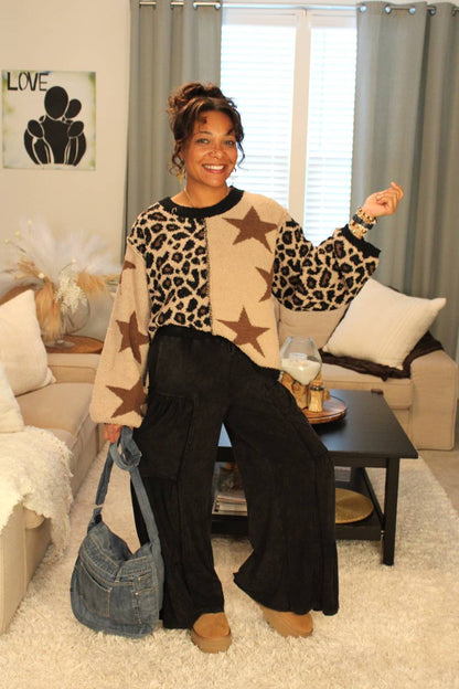 Starry Cat Patches Sweater