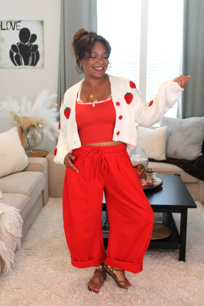 Strawberry Paradise Button Up Cardigan