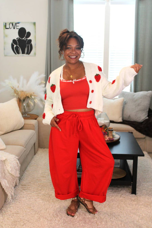 Strawberry Paradise Button Up Cardigan