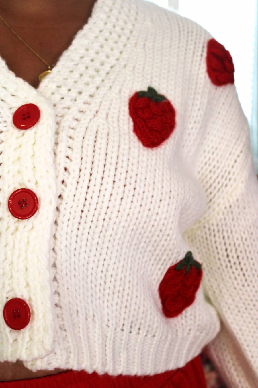 Strawberry Paradise Button Up Cardigan