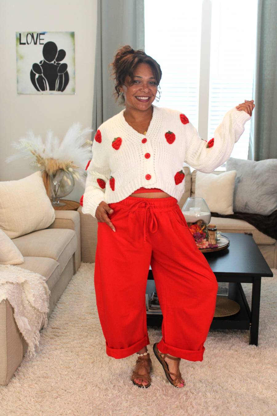 Strawberry Paradise Button Up Cardigan