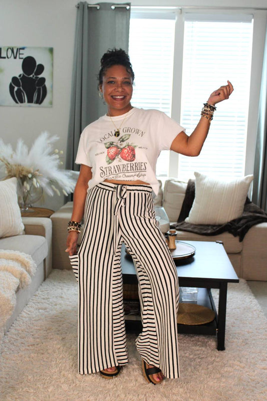 Stripe Me To Paradise Wide Leg Pants
