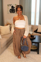 Load image into Gallery viewer, Striped Mocha Convertible Cargo Pants
