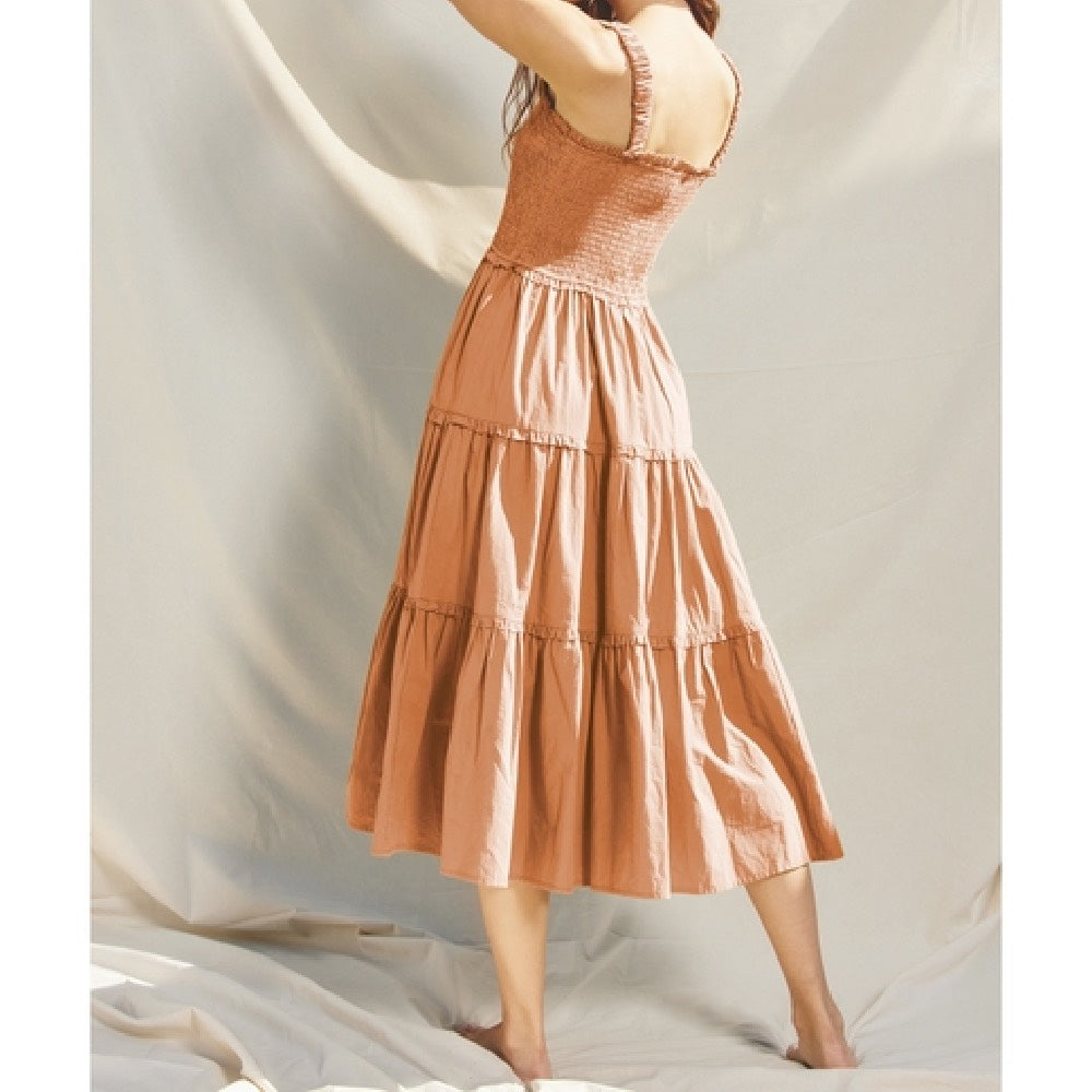Sunday Cotton Tiered Midi Dress