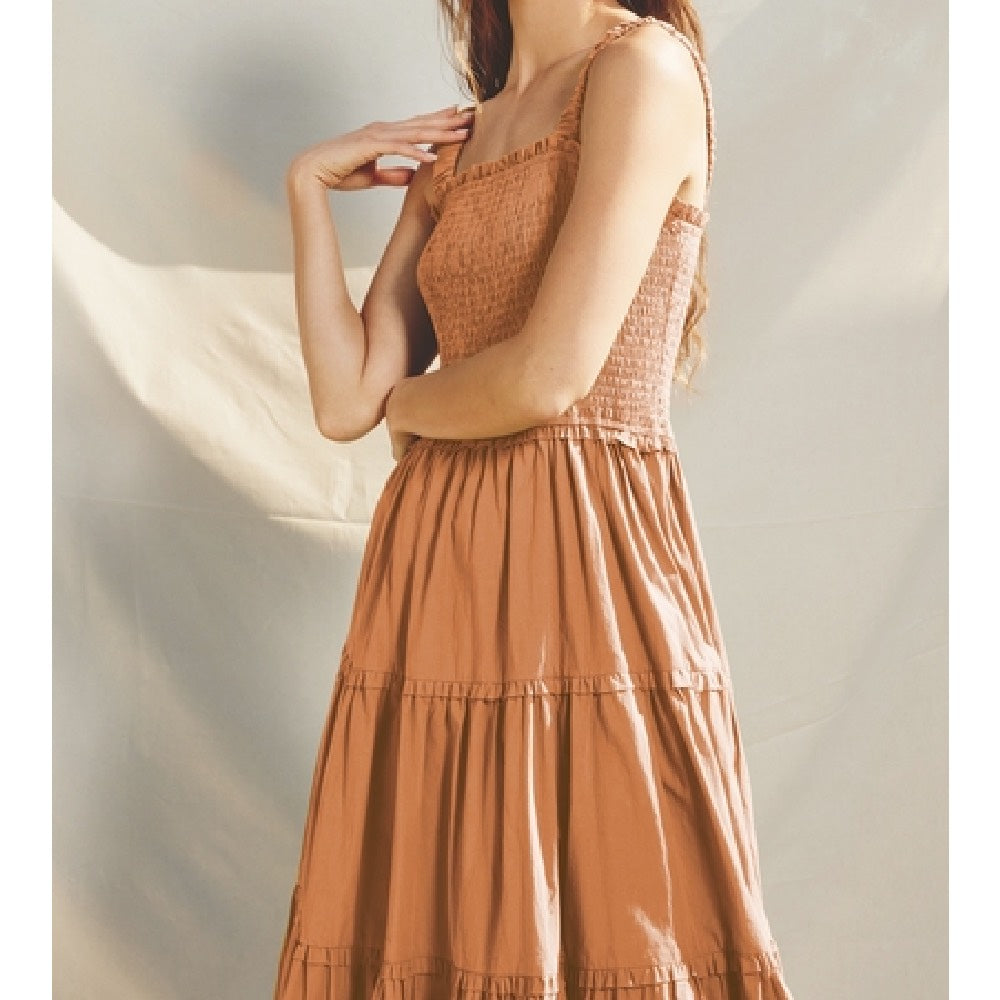 Sunday Cotton Tiered Midi Dress