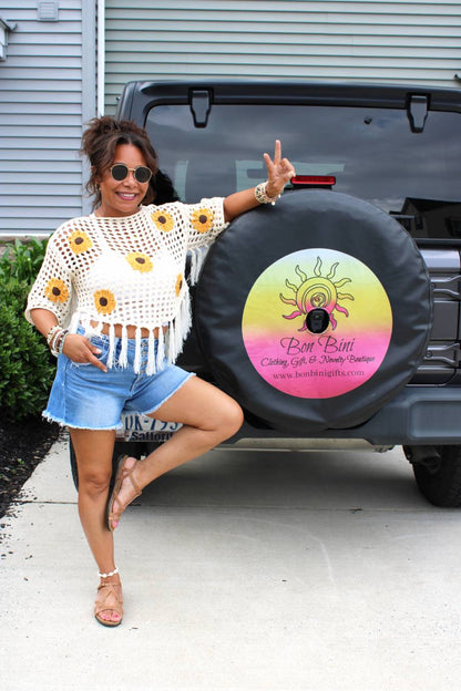 Sunflower Meadow Fringe Top