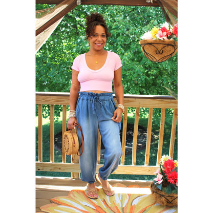 Sweet Pink Kisses Crop Top