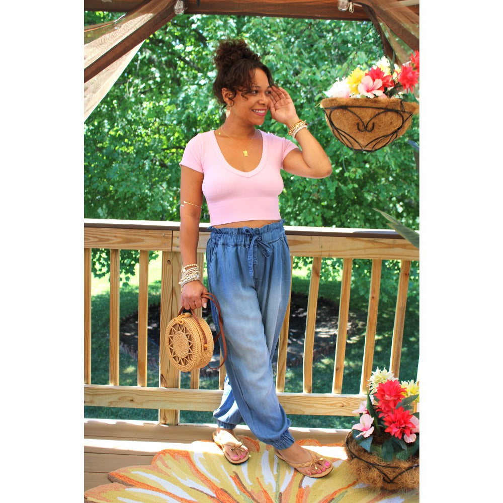 Sweet Pink Kisses Crop Top