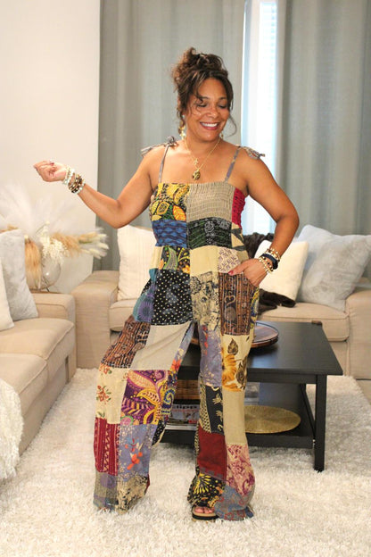 Sweet Talk Cotton Patchwork Jumpsuit
