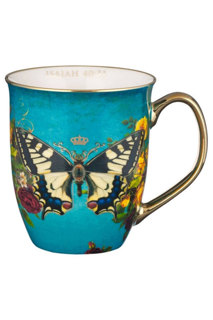Teal Butterfly Hope Mug