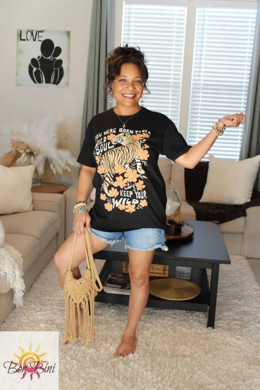 Tiger Wild Soul & Flowers T-Shirt