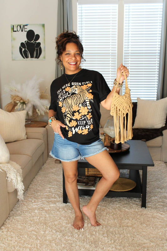 Tiger Wild Soul & Flowers T-Shirt