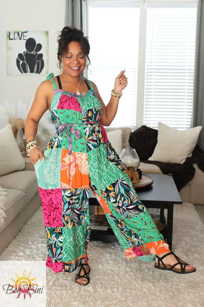 BB Tropically Me Patchwork Romper