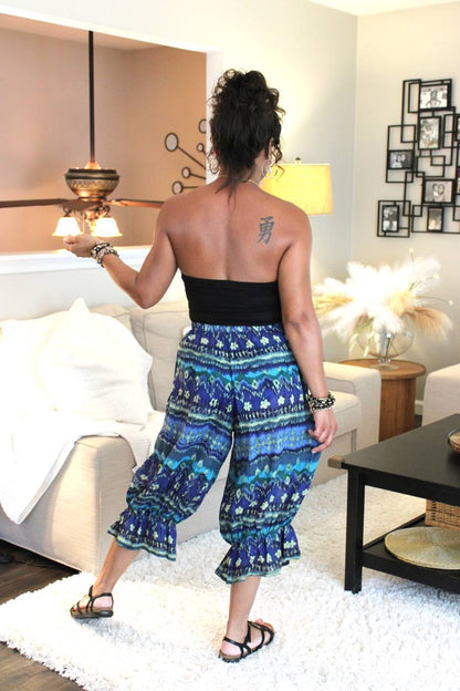 Verdant Waters Bloomer Midi Capri Short