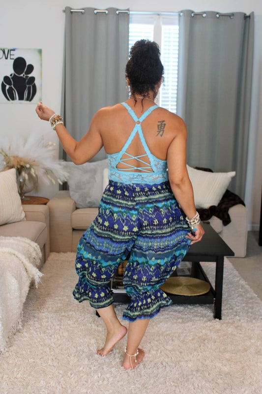 Verdant Waters Bloomer Midi Capri Short