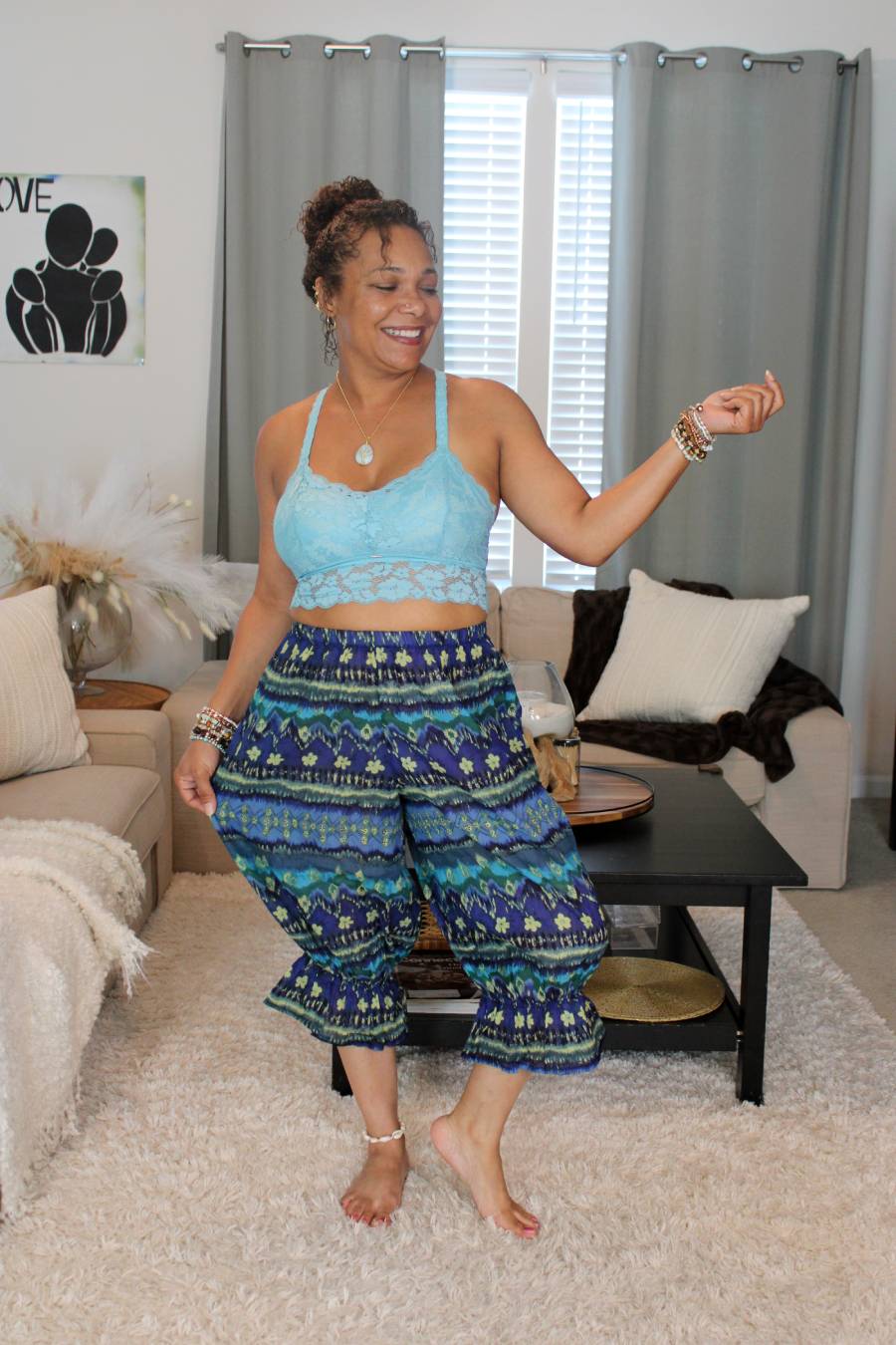Verdant Waters Bloomer Midi Capri Short