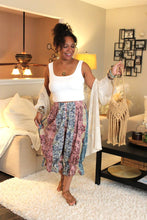 Load image into Gallery viewer, Vintage Pastels Bloomer Midi Capri Shorts
