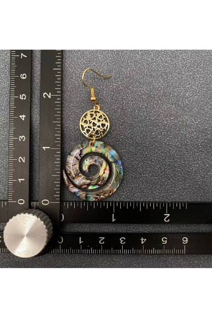 Vortex Abalone Dangle Earrings
