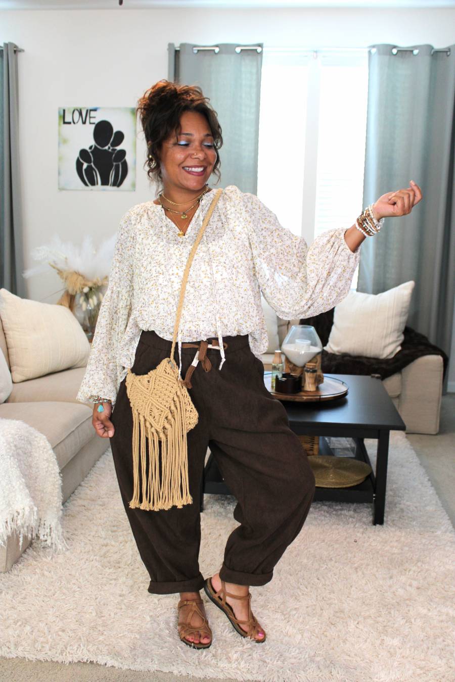 Willow & Floral Blouse Top