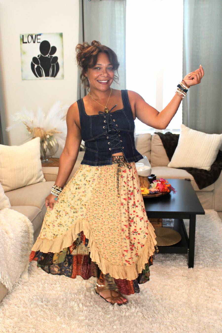 YT Coco Latte Midi Skirt