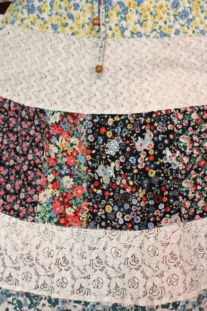 YT Flowers & Lace Maxi Skirt