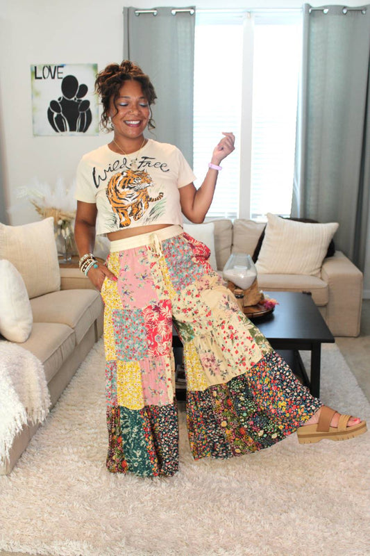 YT Latte Patchwork Delight Pants