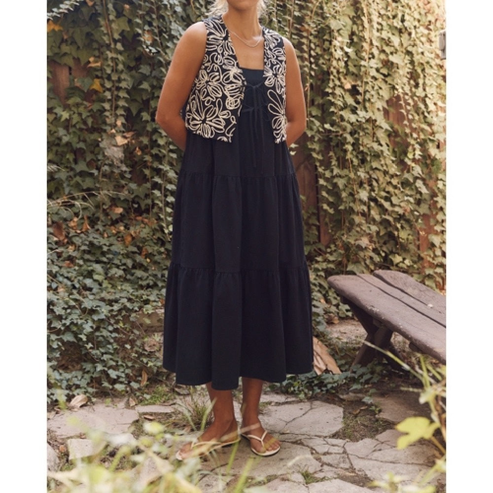 Abstract Embroidered Vest