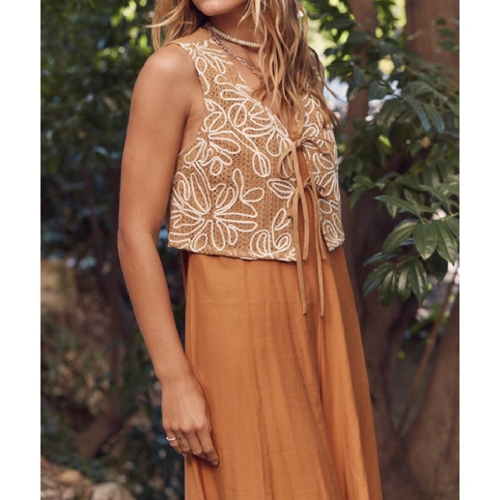 Abstract Embroidered Vest