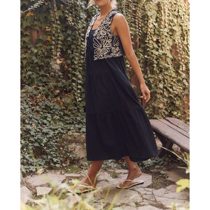 Abstract Embroidered Vest