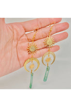 Load image into Gallery viewer, Astra Green Crystal Earrings
