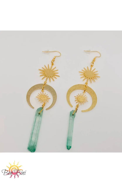 Astra Green Crystal Earrings