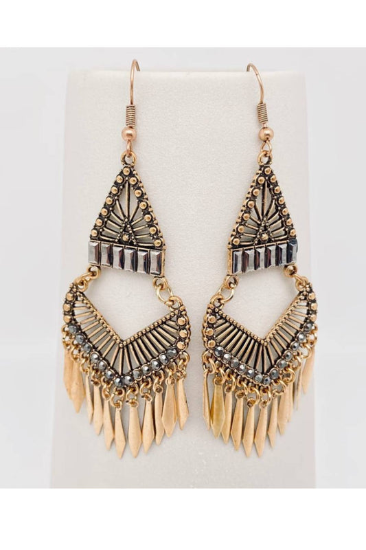 Avalon Metal Tassel Earrings