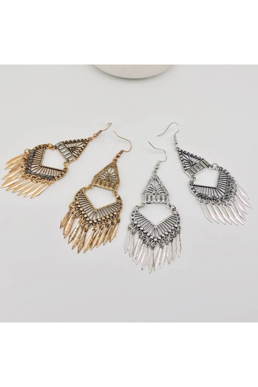 Avalon Metal Tassel Earrings