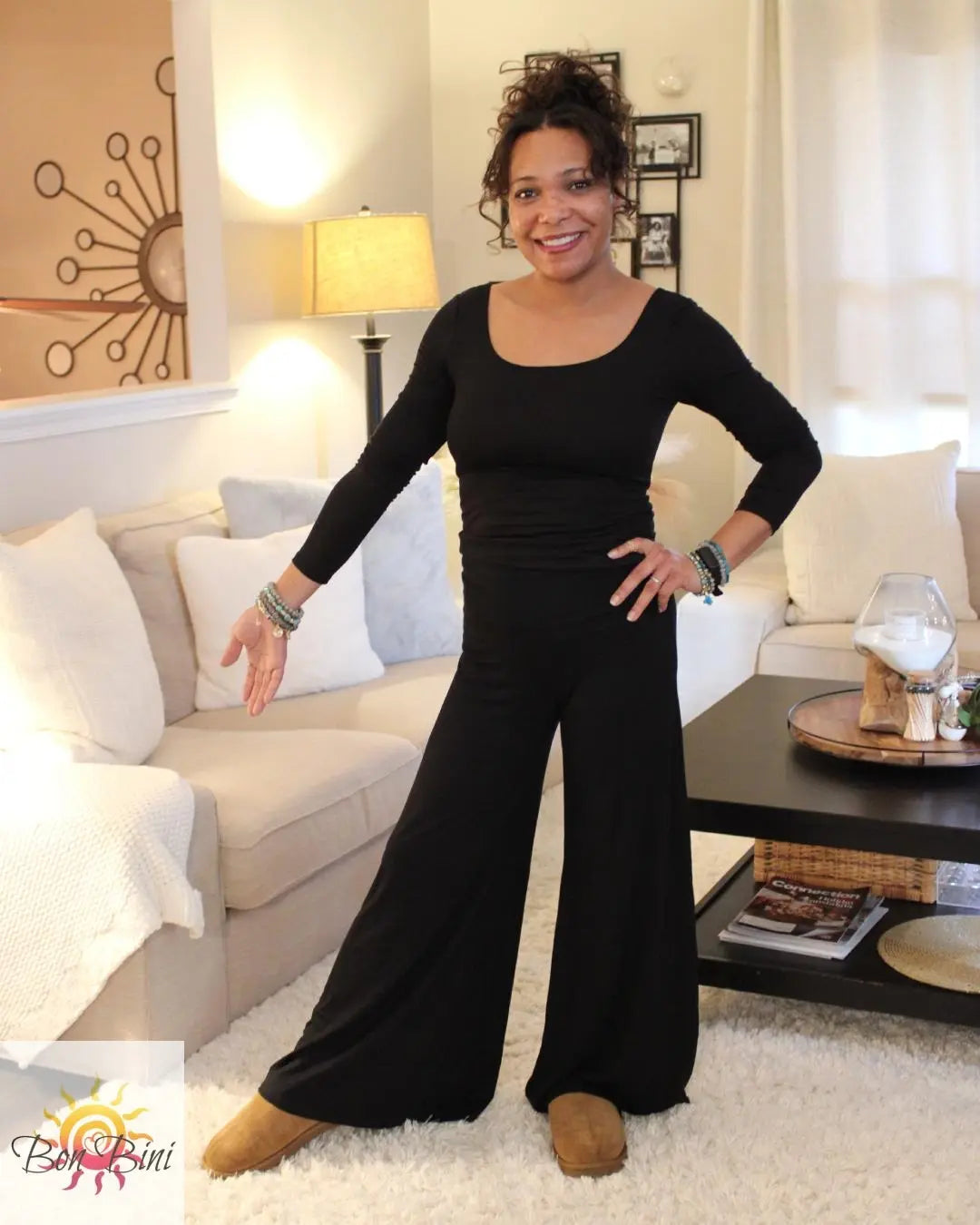 Fold Over Bamboo Palazzo Pants