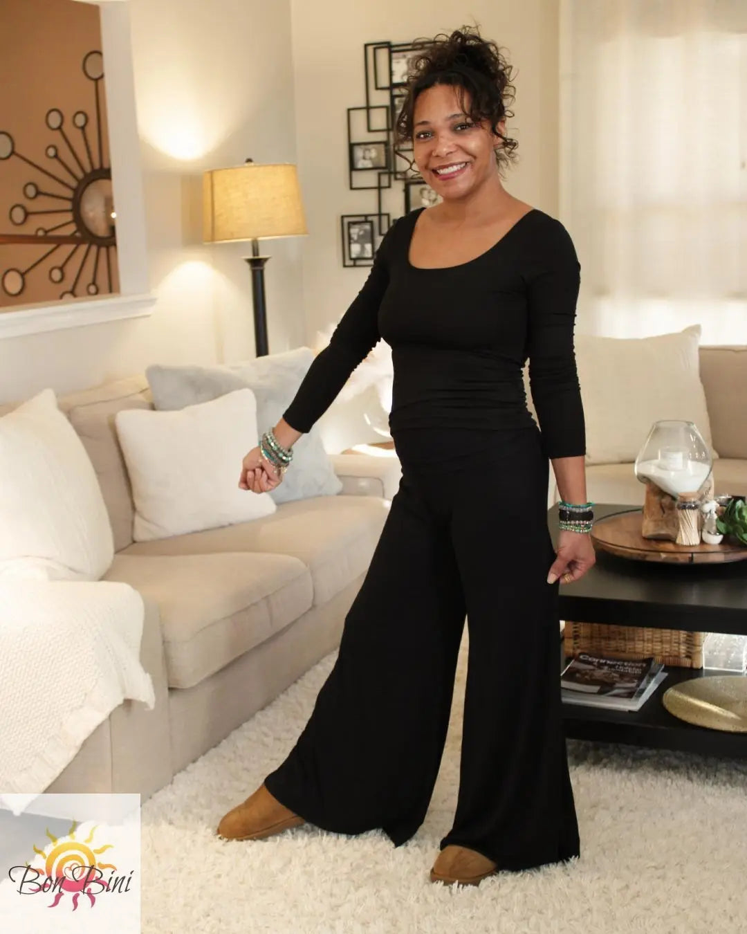 Fold Over Bamboo Palazzo Pants