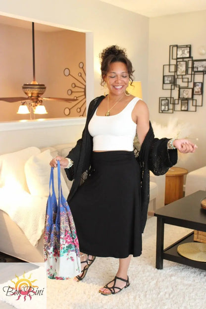 Bamboo Midi Flare Skirt