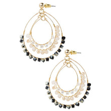 Load image into Gallery viewer, Boho Chic Beaded Hoop Earrings
