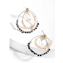 Load image into Gallery viewer, Boho Chic Beaded Hoop Earrings
