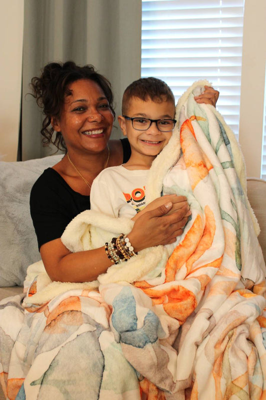 Super Soft Swirl Leaf Blanket