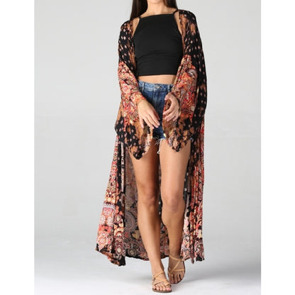 Blazing Sunset Duster Kimono