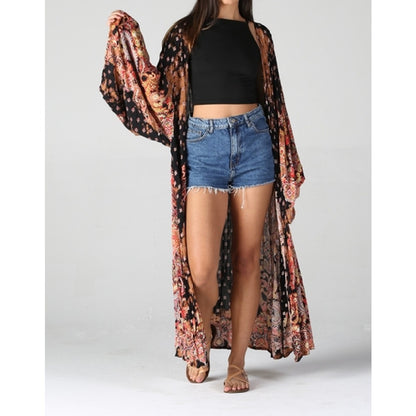 Blazing Sunset Duster Kimono