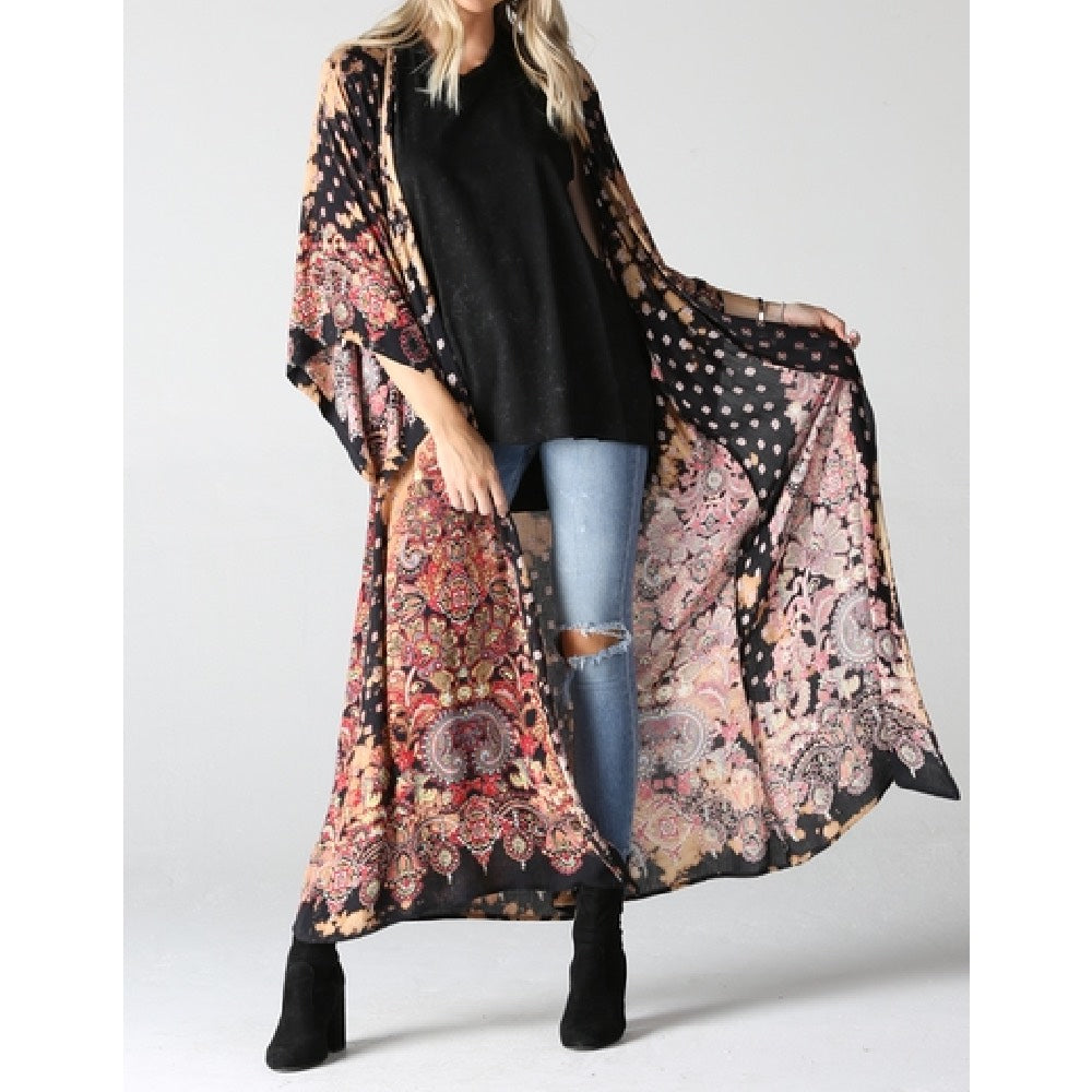 Blazing Sunset Duster Kimono