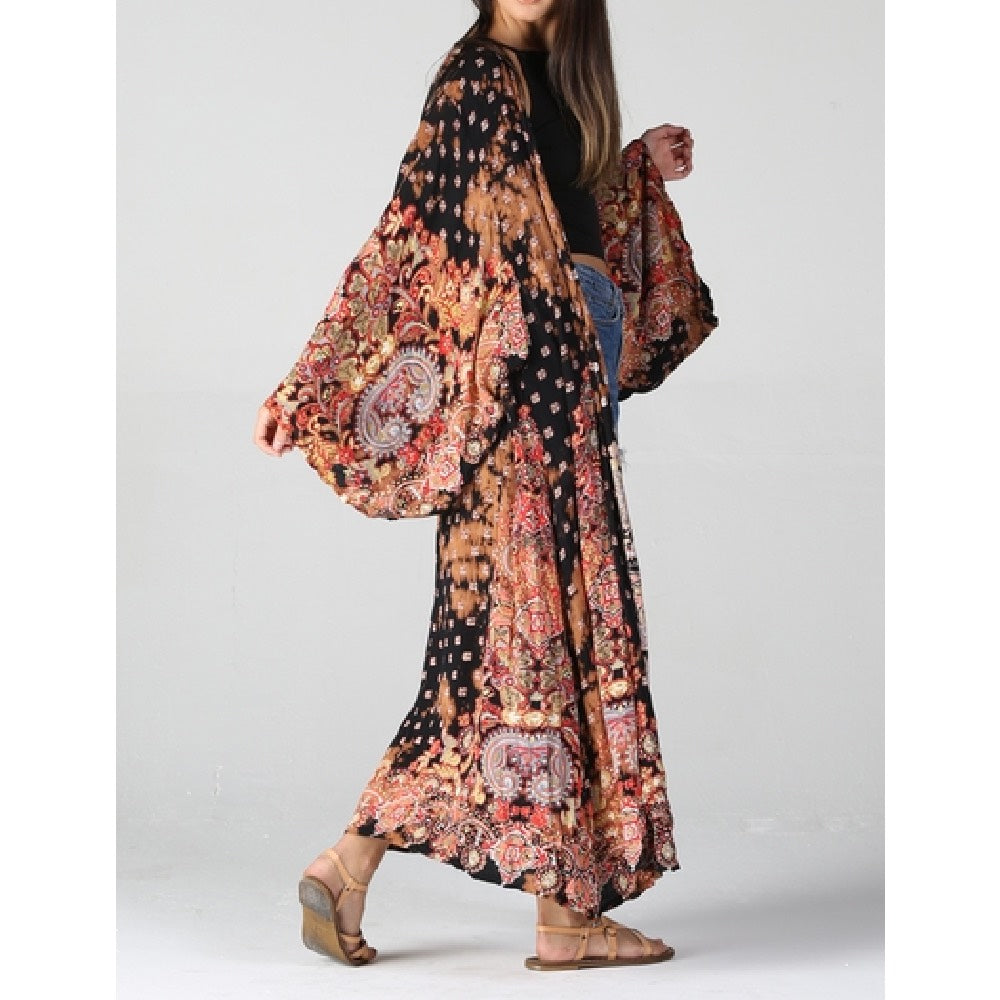 Blazing Sunset Duster Kimono