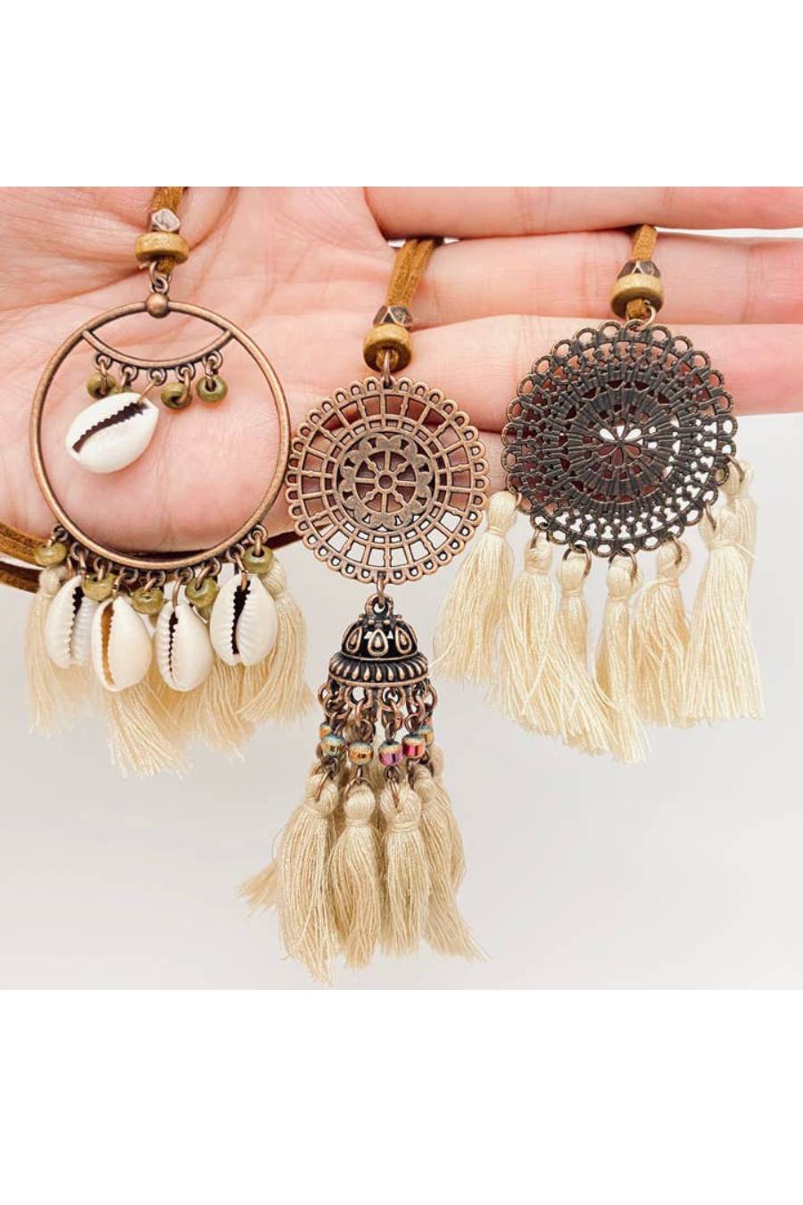 Bohemian Ocean 3 Piece Necklace Set