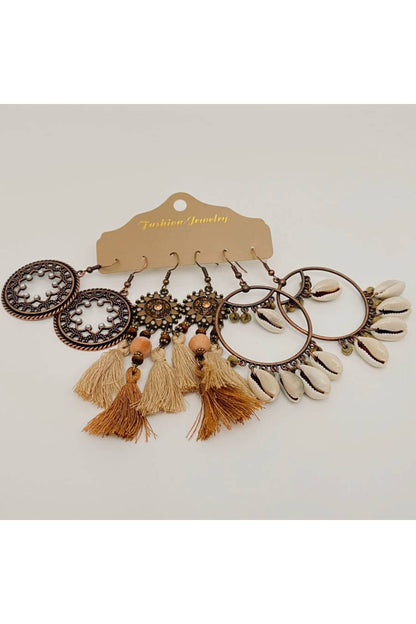 Bohemian Queen 3 Piece Earrings Set