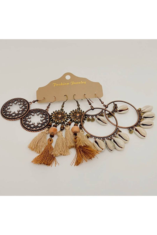 Bohemian Queen 3 Piece Earrings Set