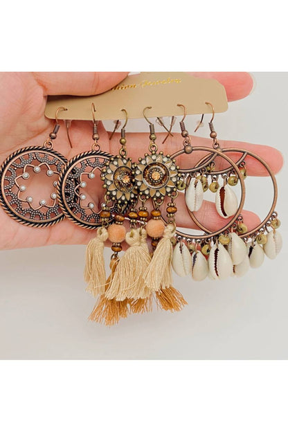 Bohemian Queen 3 Piece Earrings Set