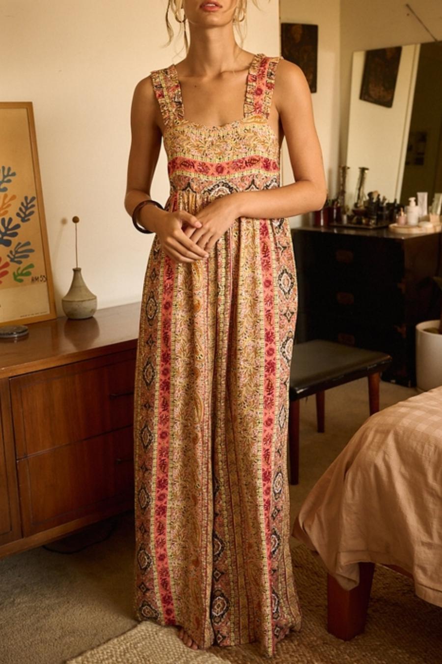 Bohemian Sunset Wide Leg Jumpsuit